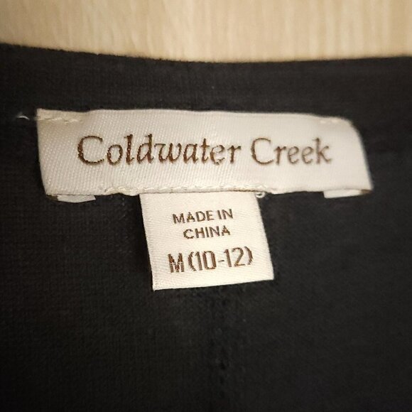 Coldwater Creek Grey New Stretchy Fit Flare Knit Dress Medium - Picture 5 of 7